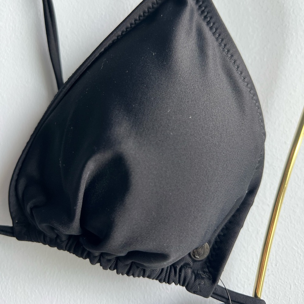 Volcom Juniors' Simply Solid Slide Triangle Bikini Top Size Large - Picture 2 of 8